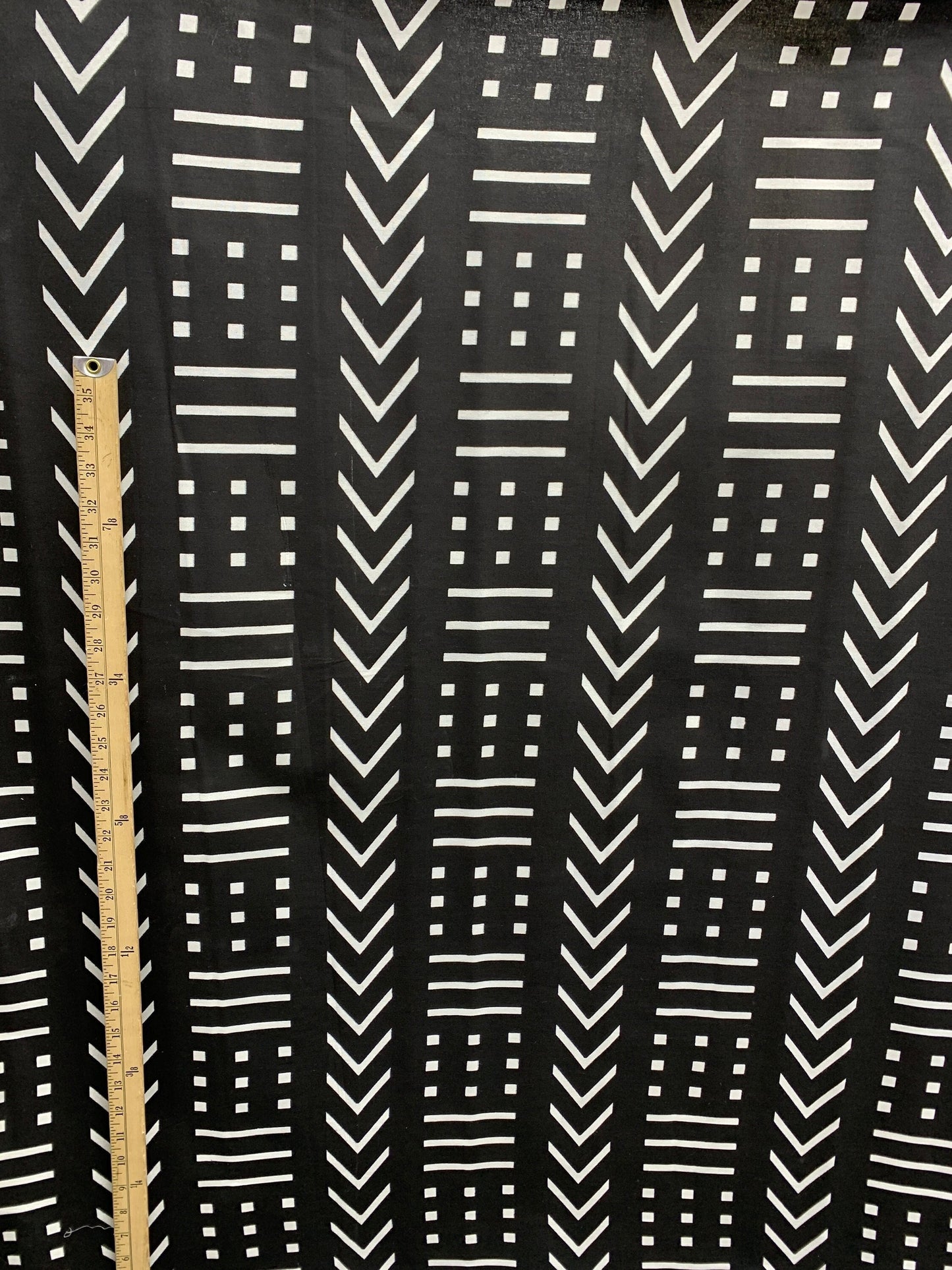 BLACK WHITE African Wax Print Fabric 100% Cotton (45 in.) Sold By The Yard