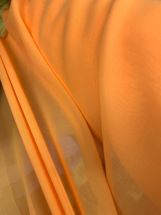 GOLDEN YELLOW Sheer Solid Polyester Chiffon Fabric (60 in.) Sold By The Yard