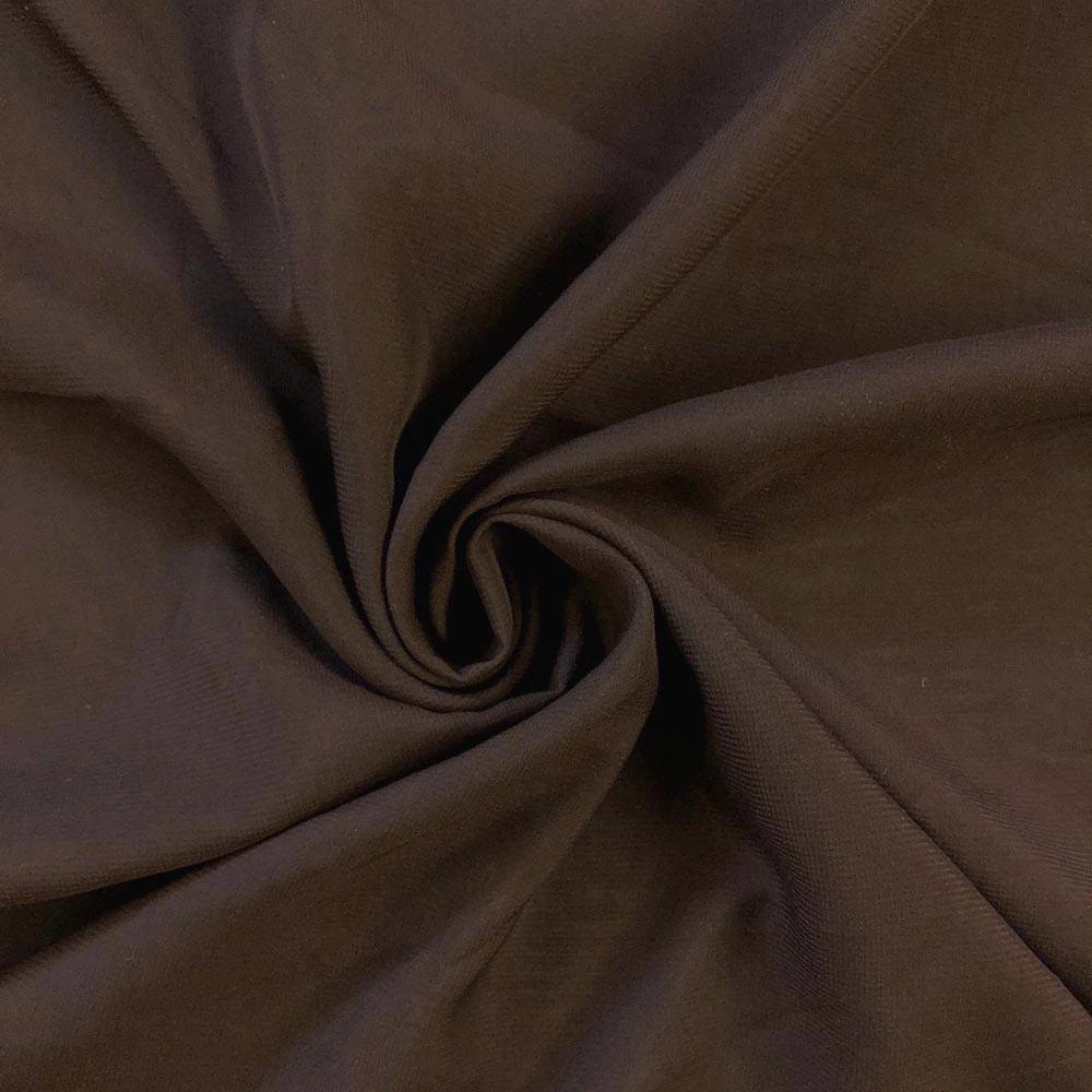 BROWN Sheer Solid Polyester Chiffon Fabric (60 in.) Sold By The Yard