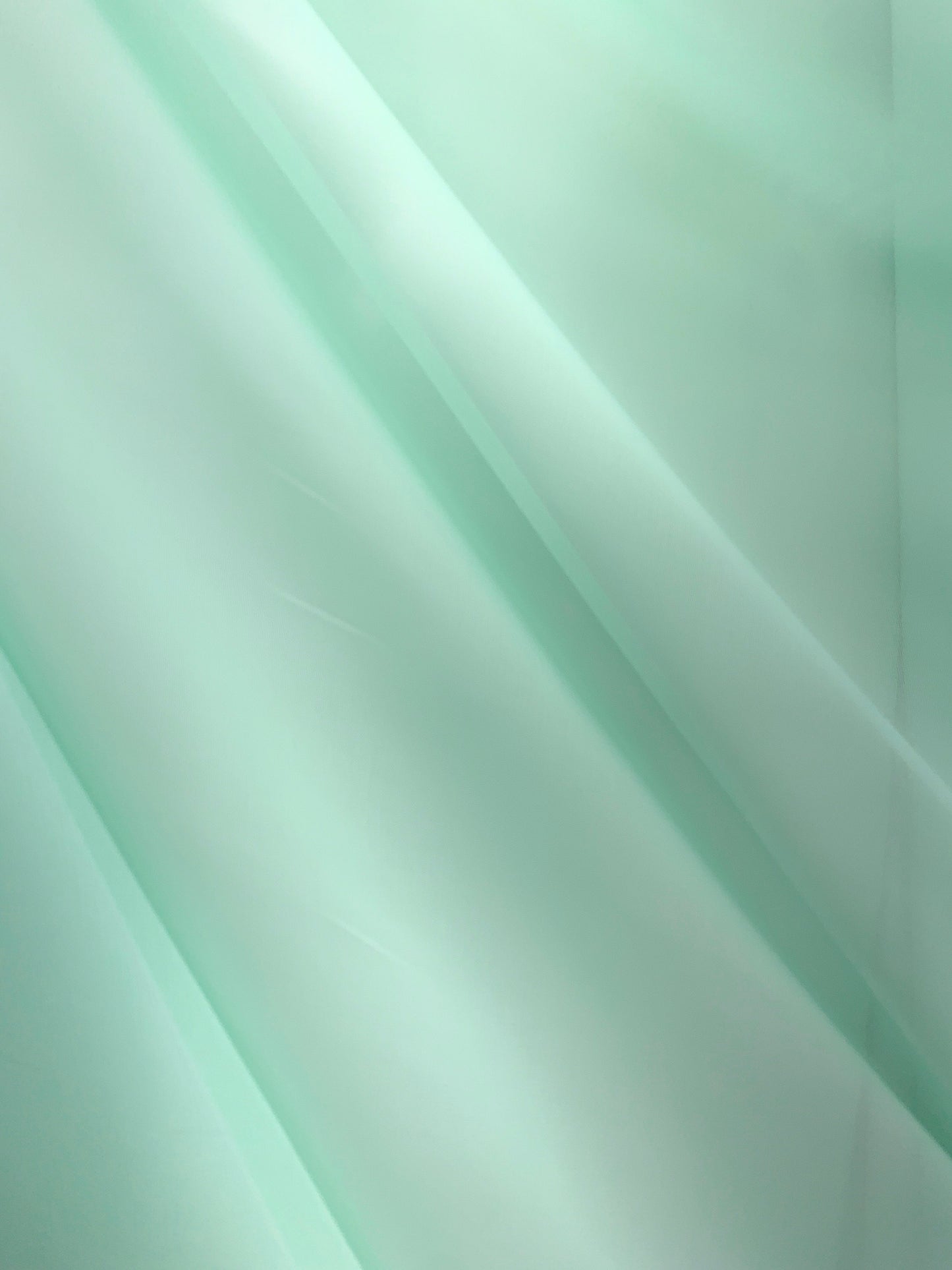 MINT GREEN Sheer Solid Polyester Chiffon Fabric (60 in.) Sold By The Yard