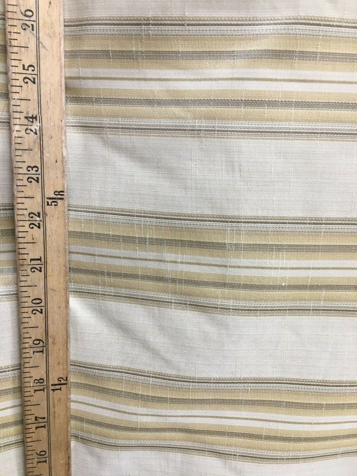 GOLD Striped Upholstery Drapery Taffeta Brocade Fabric (60 in.) Sold By The Yard