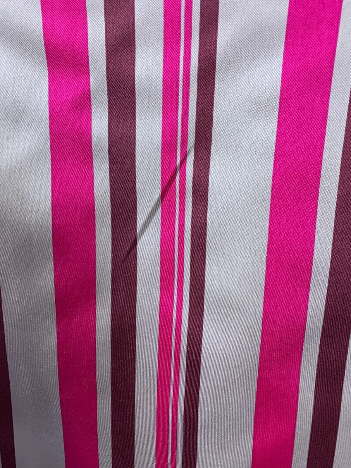 Fuchsia Pink Gray Burgundy Striped Polyester Twill Fabric (60 in.) Sold By The Yard