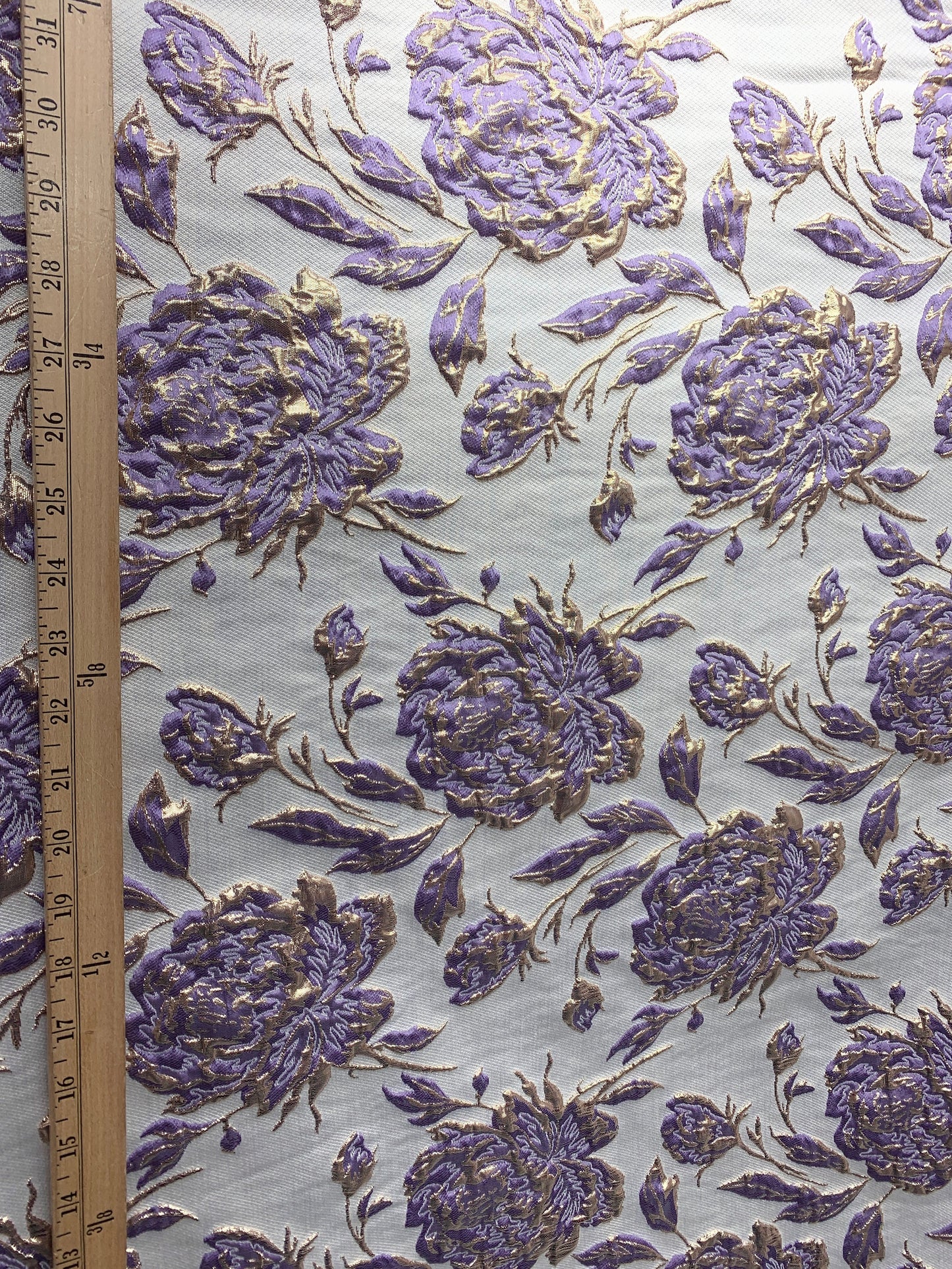 LAVENDER GOLD Floral Brocade Fabric (60 in.) Sold By The Yard