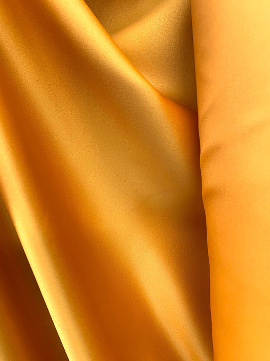 ORANGE Solid 100% Polyester Mystique Satin Fabric (60 in.) Sold By The Yard