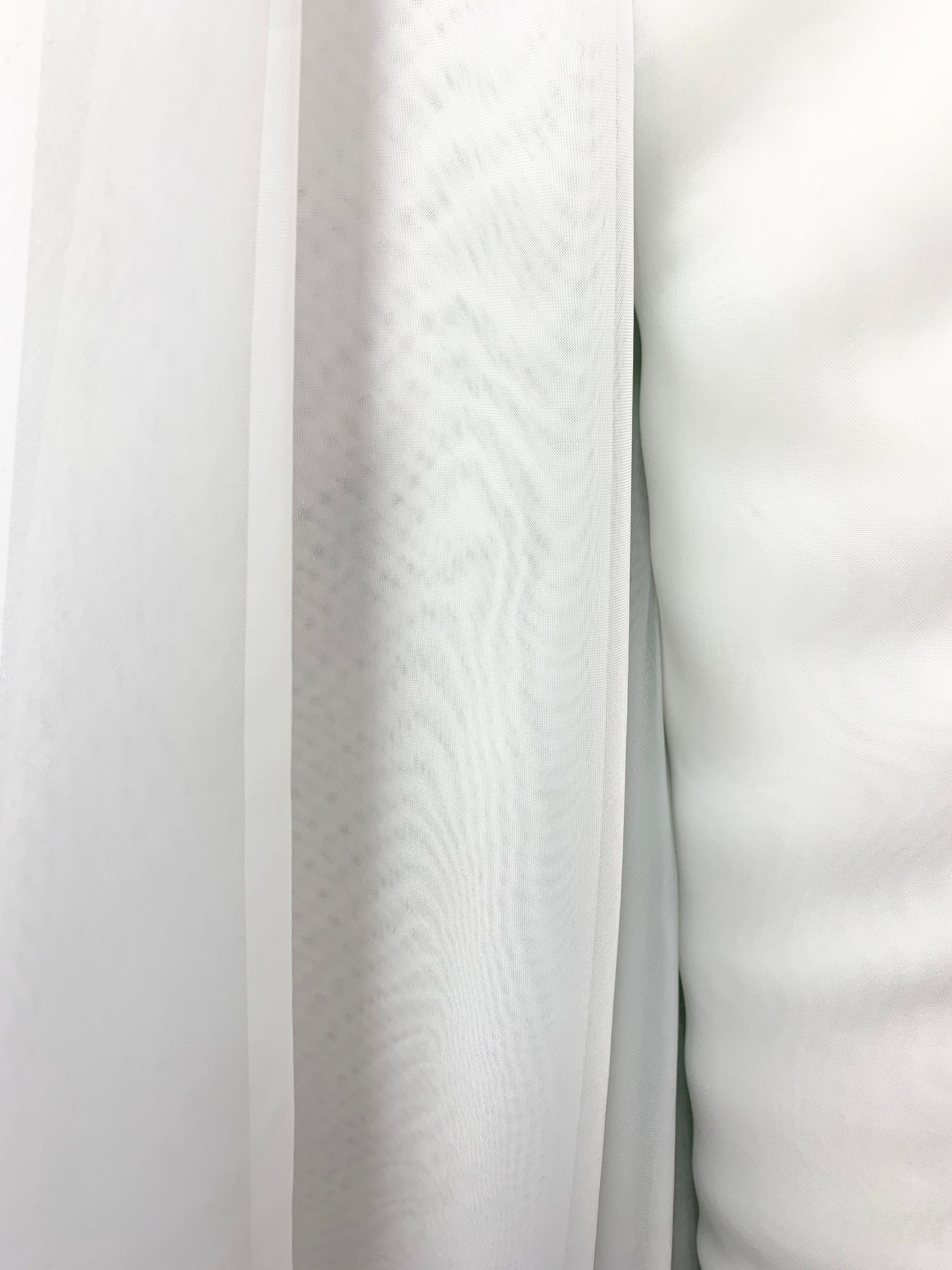 WHITE Sheer Voile Polyester Drapery Apparel Fabric (118 in.) Sold By The Yard