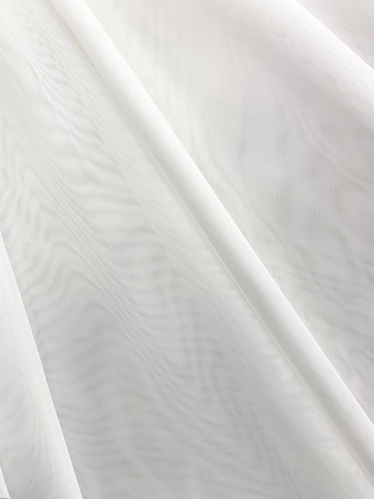 WHITE Sheer Voile Polyester Drapery Apparel Fabric (118 in.) Sold By The Yard