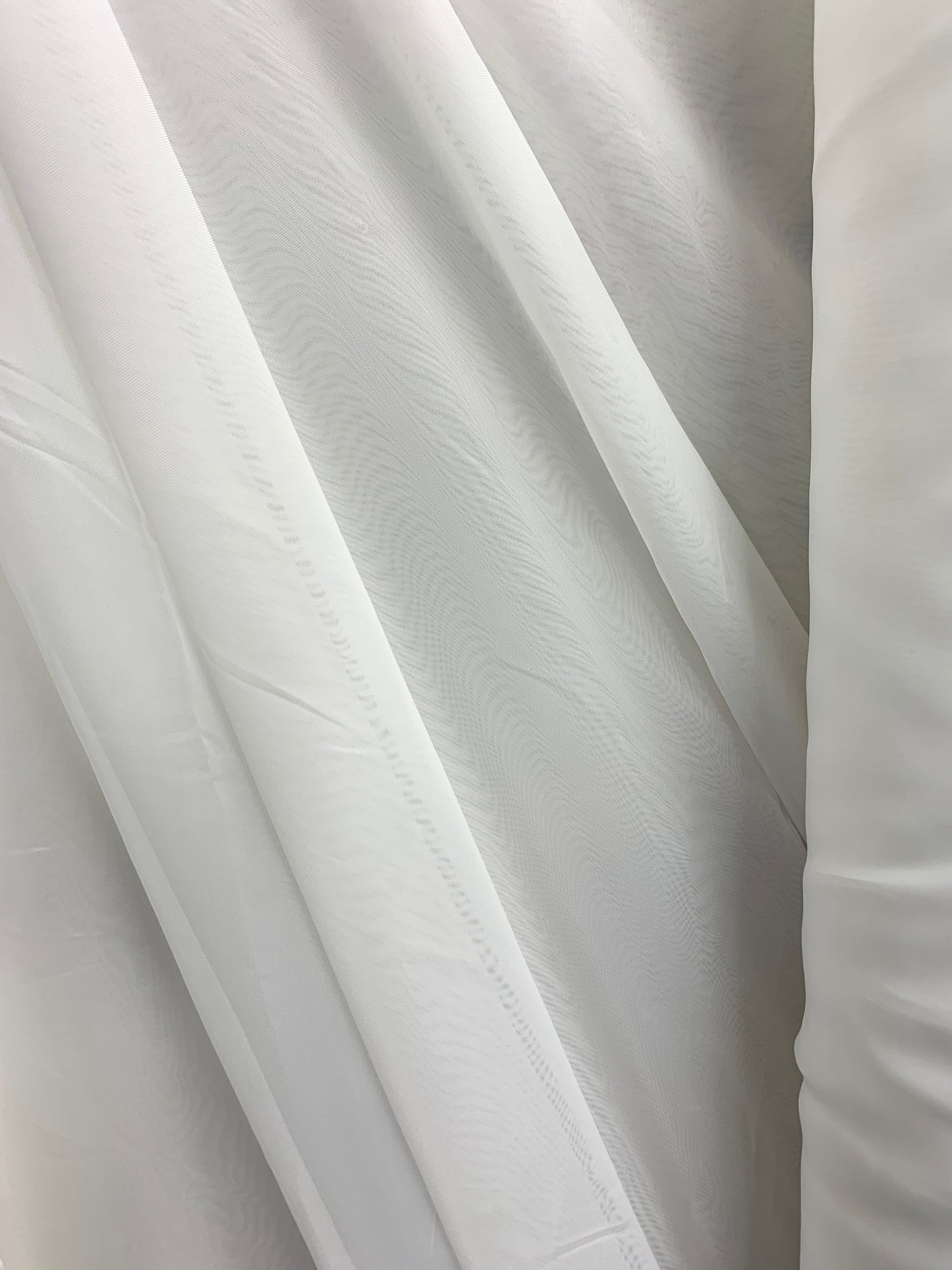 MILK WHITE Sheer Voile Polyester Drapery Apparel Fabric (118 in.) Sold By The Yard