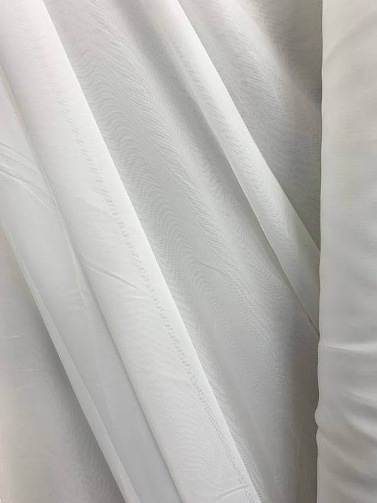 MILK WHITE Sheer Voile Polyester Drapery Apparel Fabric (118 in.) Sold By The Yard