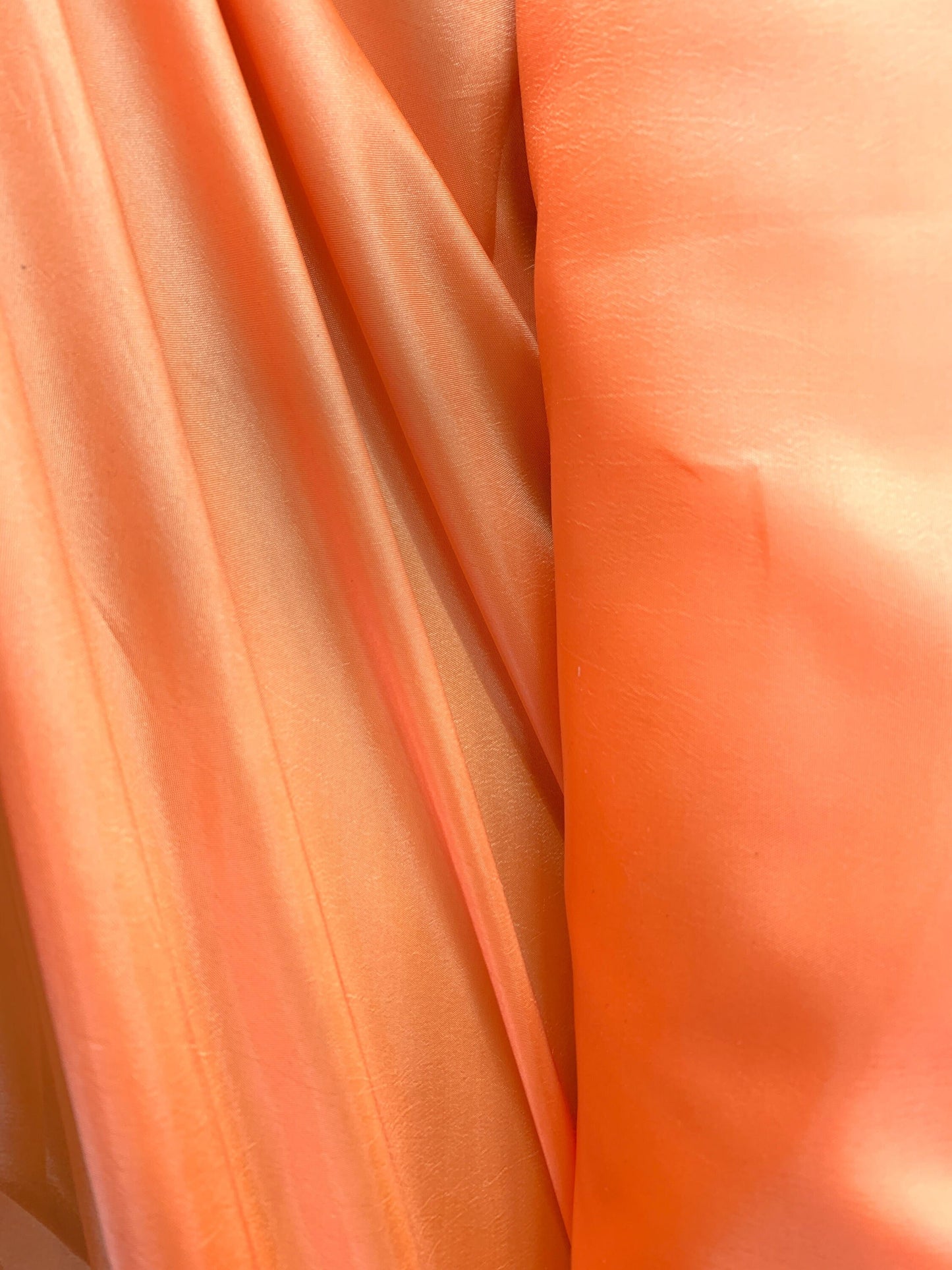 BRIGHT ORANGE Solid Polyester Taffeta Fabric (60 in.) Sold By The Yard