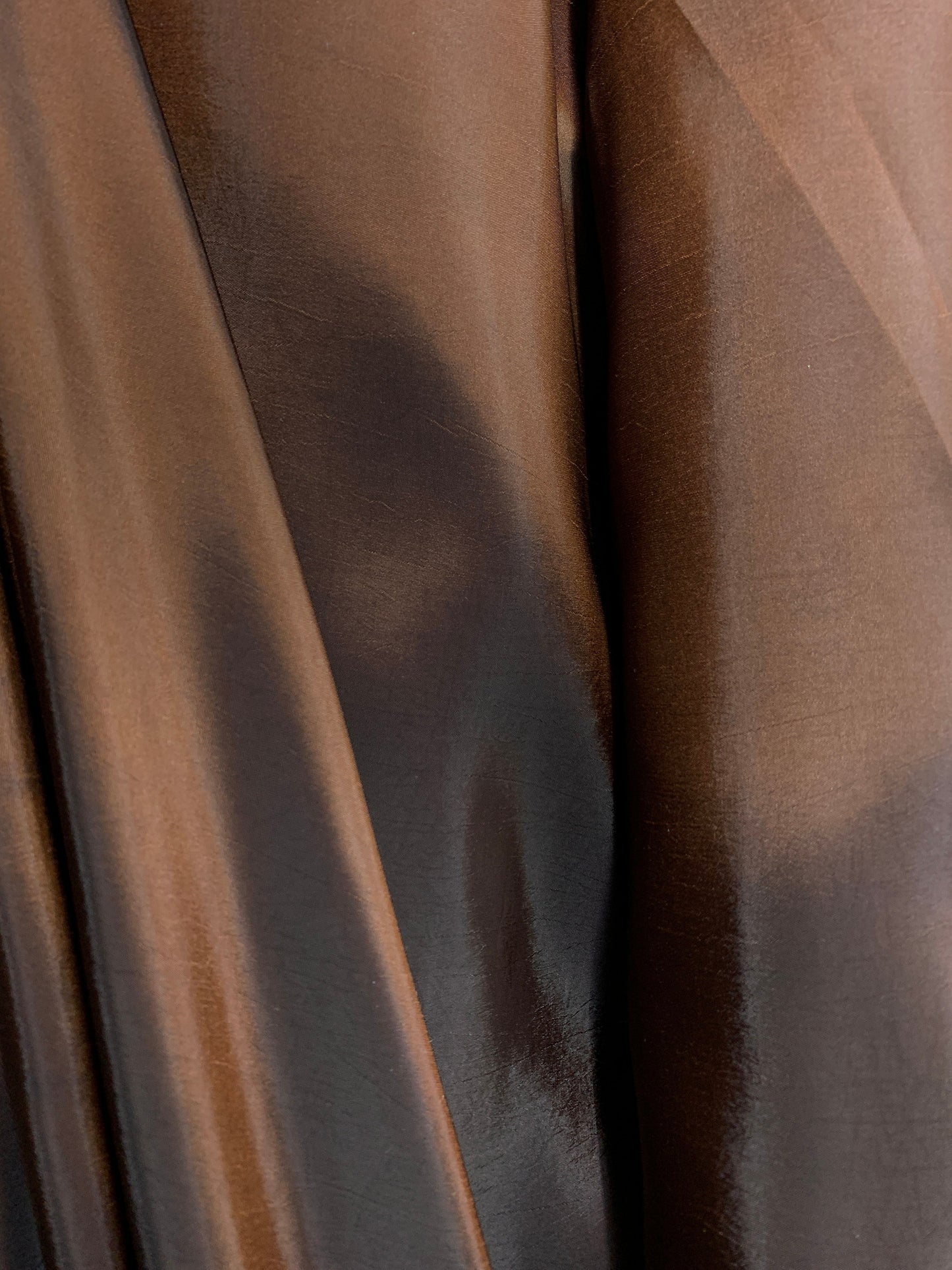BROWN Solid Polyester Taffeta Fabric (60 in.) Sold By The Yard