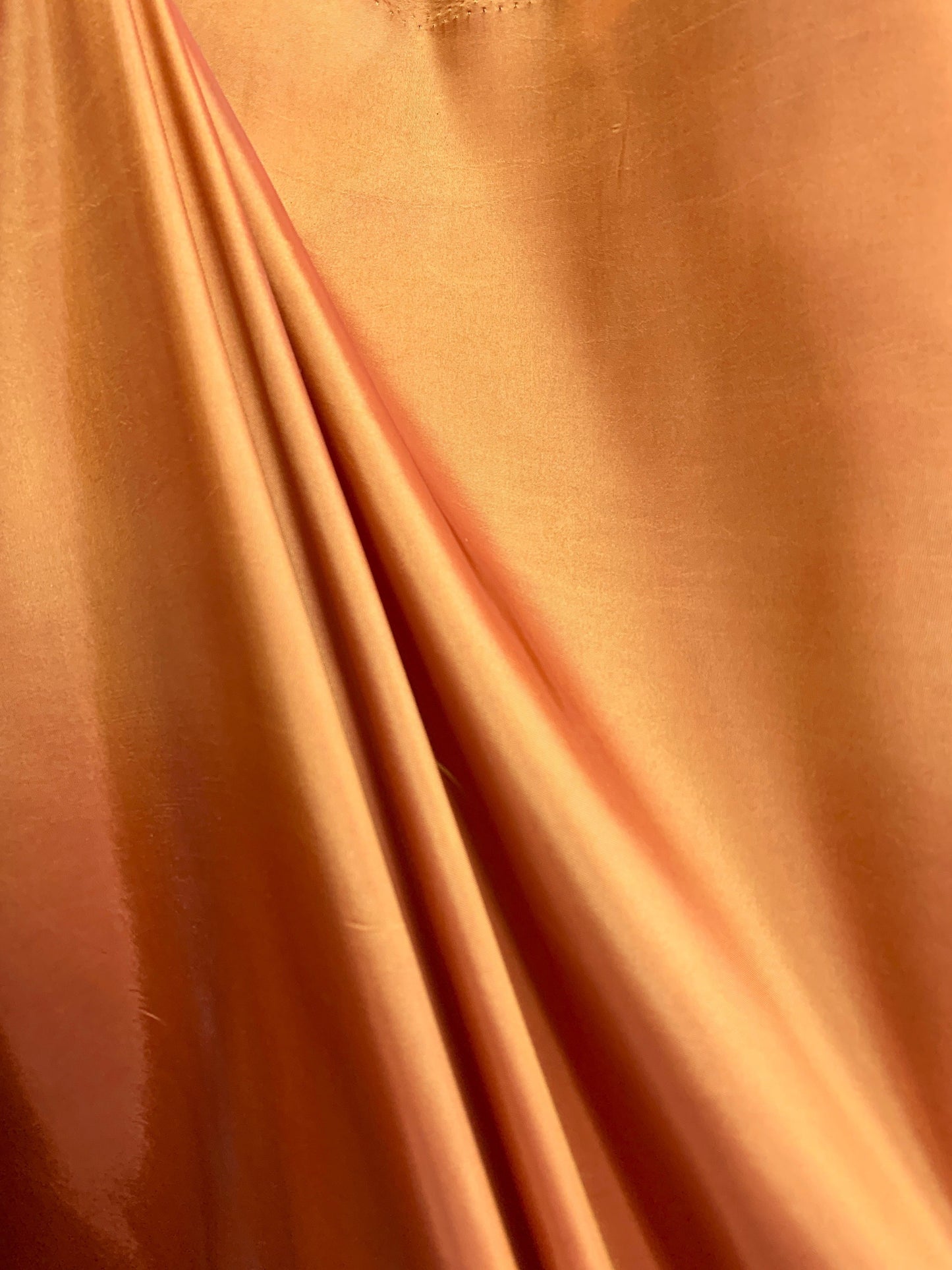 BURNT ORANGE Solid Polyester Taffeta Fabric (60 in.) Sold By The Yard