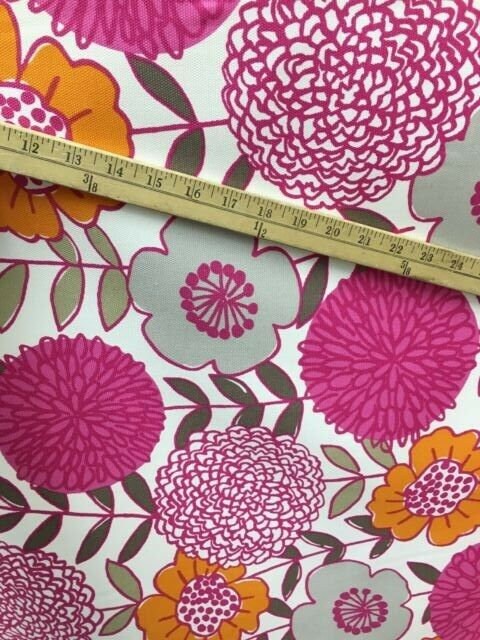 P Kaufmann Pink Floral Designer Cotton Pique Fabric (54 in.) Sold By The Yard