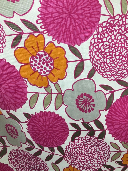 P Kaufmann Pink Floral Designer Cotton Pique Fabric (54 in.) Sold By The Yard