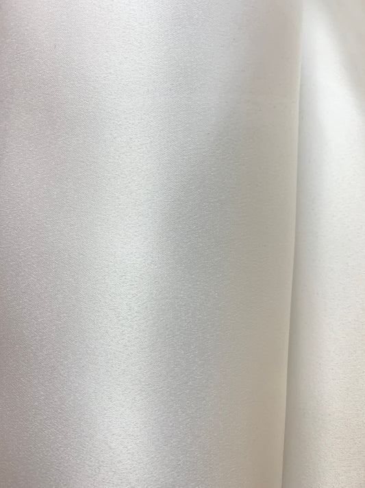 WHITE Solid 100% Polyester Mystique Satin Fabric (110 in.) Sold By The Yard