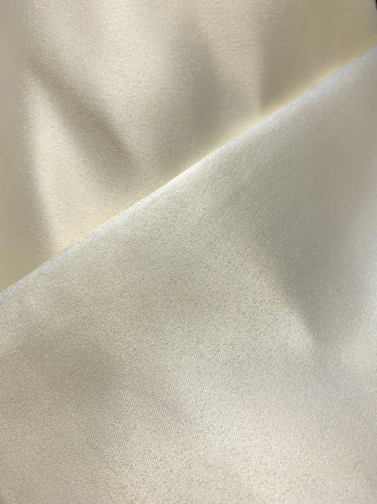 IVORY Solid 100% Polyester Mystique Satin Fabric (110 in.) Sold By The Yard