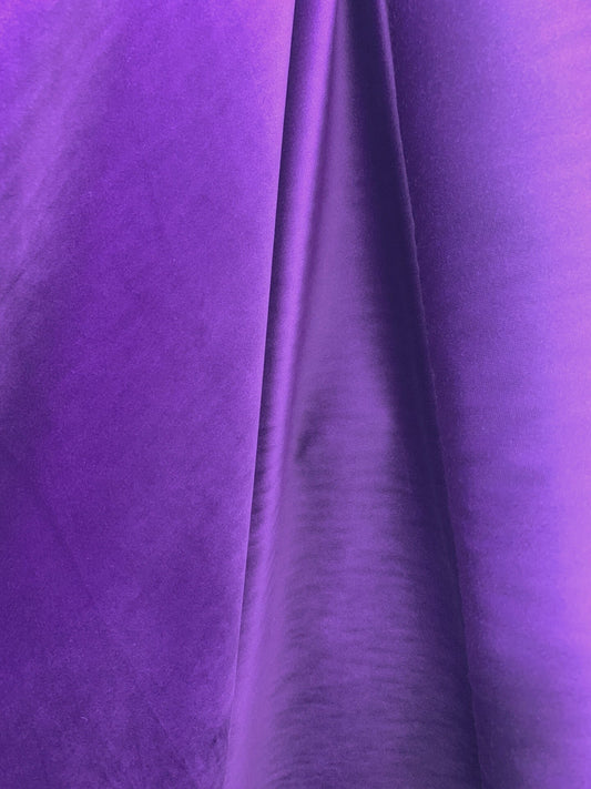 PURPLE Solid Upholstery Drapery Velvet Fabric (54 in.) Sold By The Yard