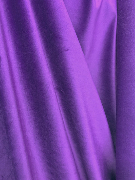 PURPLE Solid Upholstery Drapery Velvet Fabric (54 in.) Sold By The Yard