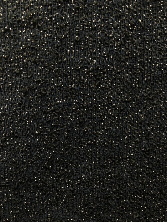 Black Dark Olive White Corded Chenille Upholstery Fabric (54 in.) Sold By The Yard