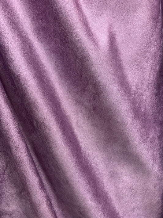 DARK LAVENDER Upholstery Suede Micro Faux Polyester Drapery Fabric (56 in.) Sold By The Yard