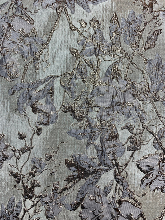 LIGHT MAUVE GOLD Floral Brocade Fabric (60 in.) Sold By The Yard