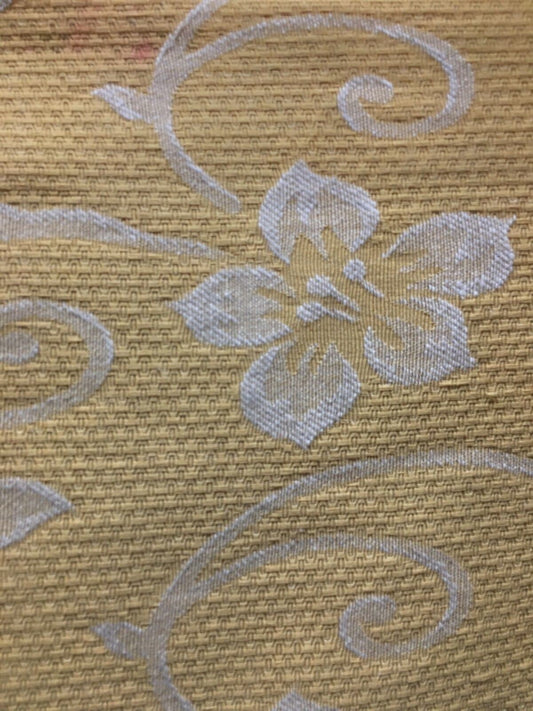 ORANGE GOLD Floral Upholstery Brocade Fabric (54 in.) Sold By The Yard