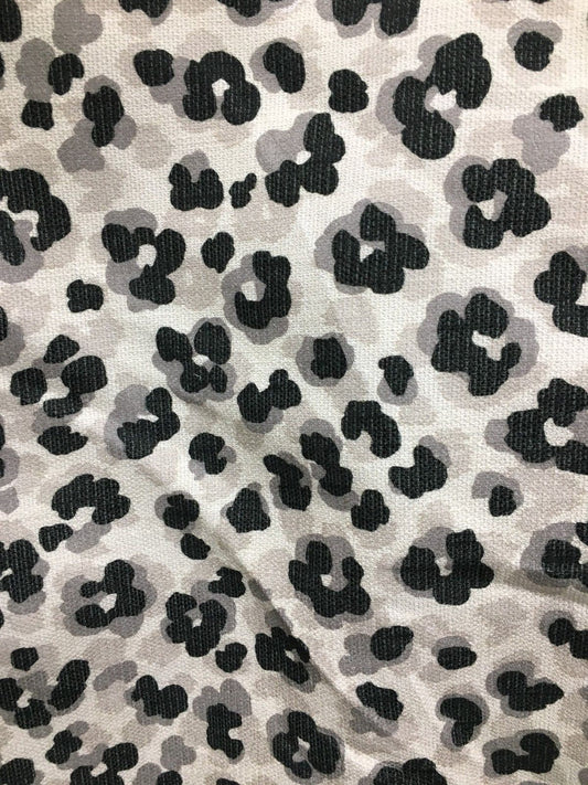 BEIGE BLACK Jaguar Print Poly Linen Upholstery Fabric (54 in.) Sold By The Yard