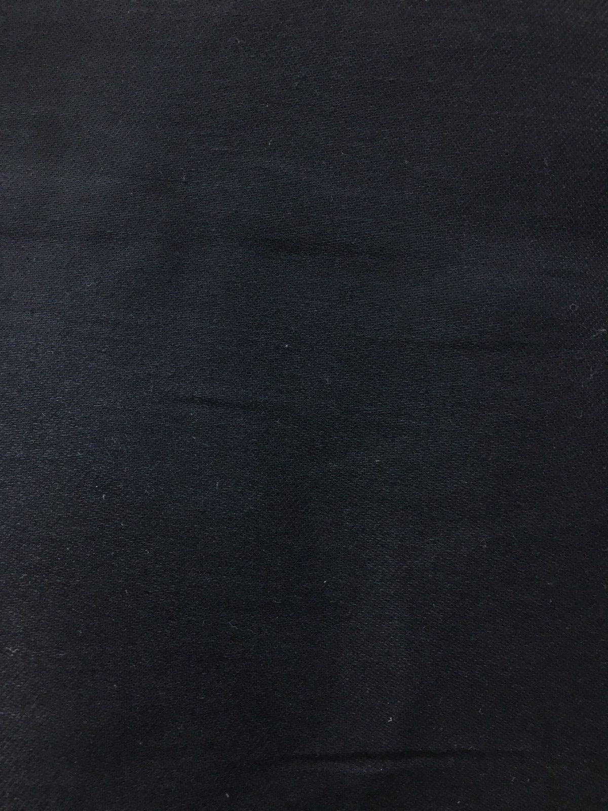 BLACK Medium Weight 100% Cotton Twill Flame Resistant Fabric (60 in.) Sold By The Yard