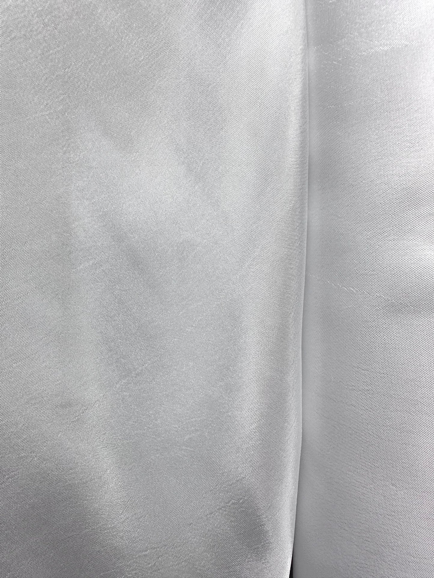 WHITE Solid Polyester Taffeta Fabric (60 in.) Sold By The Yard