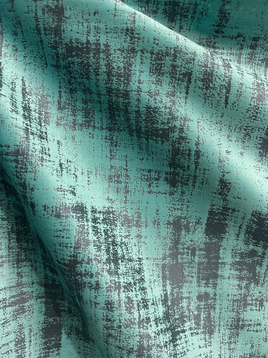 TEAL GRAY Textured Look Upholstery Velvet Fabric (54 in.) Sold By The Yard