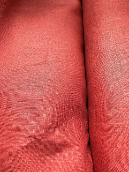 RUST 100% Linen Fabric (56 in.) Sold By The Yard