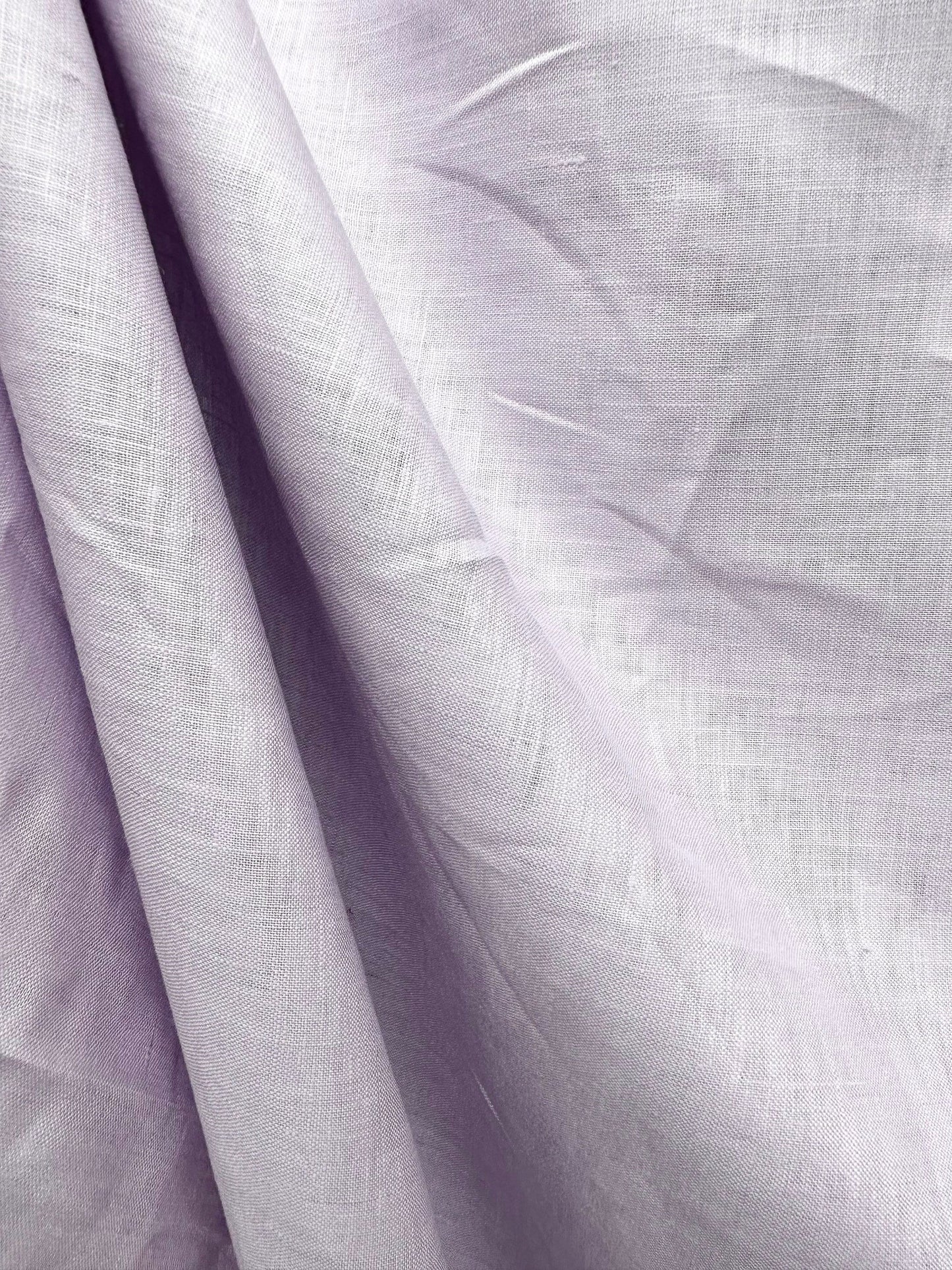 LIGHT LAVENDER 100% Linen Fabric (56 in.) Sold By The Yard