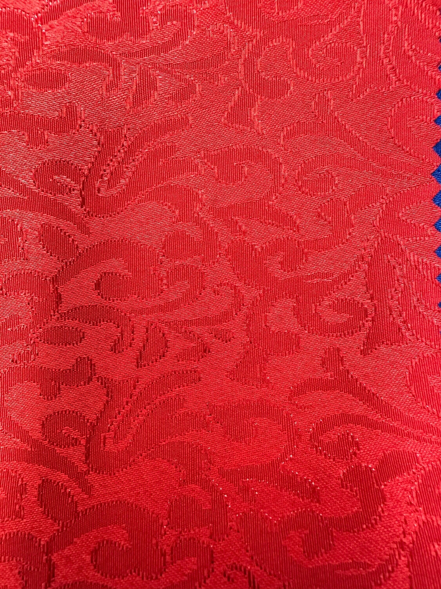 RED Floral Brocade Fabric (60 in.) Sold By The Yard