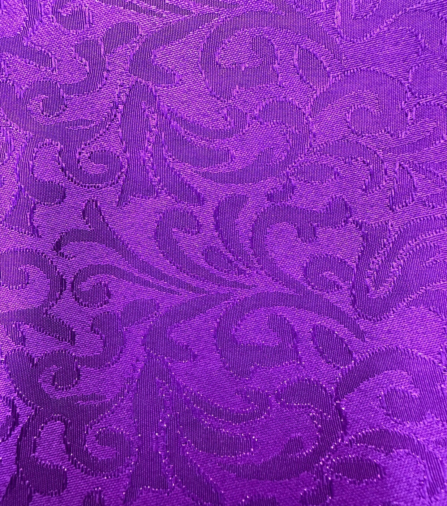 PURPLE Floral Brocade Fabric (60 in.) Sold By The Yard