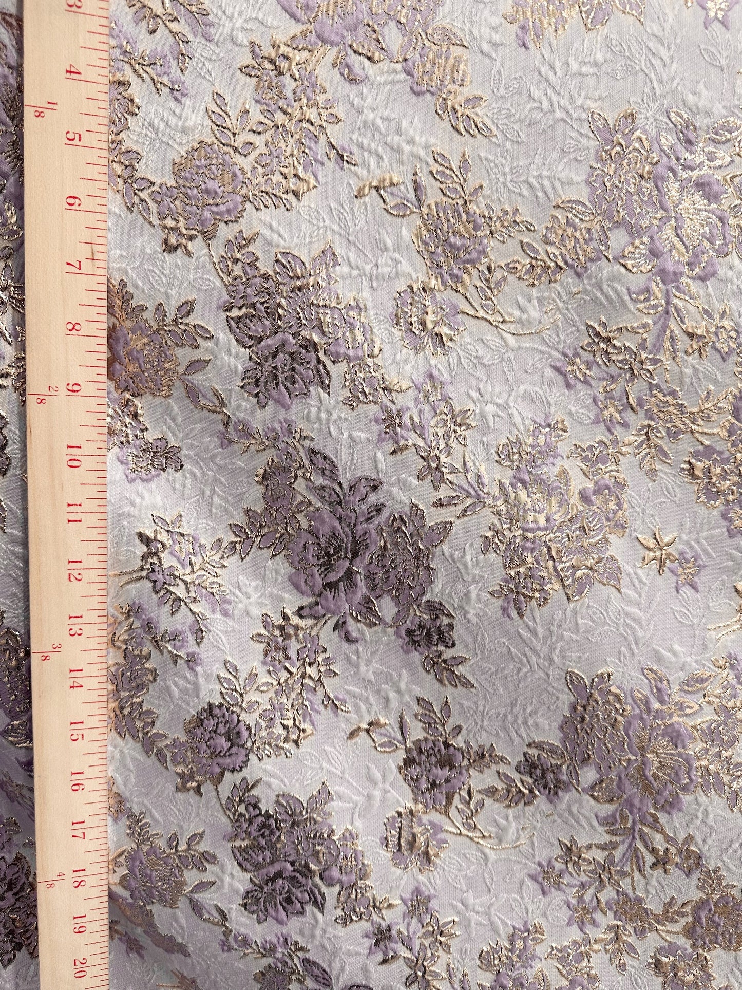 LILAC GOLD Floral Brocade Fabric (60 in.) Sold By The Yard