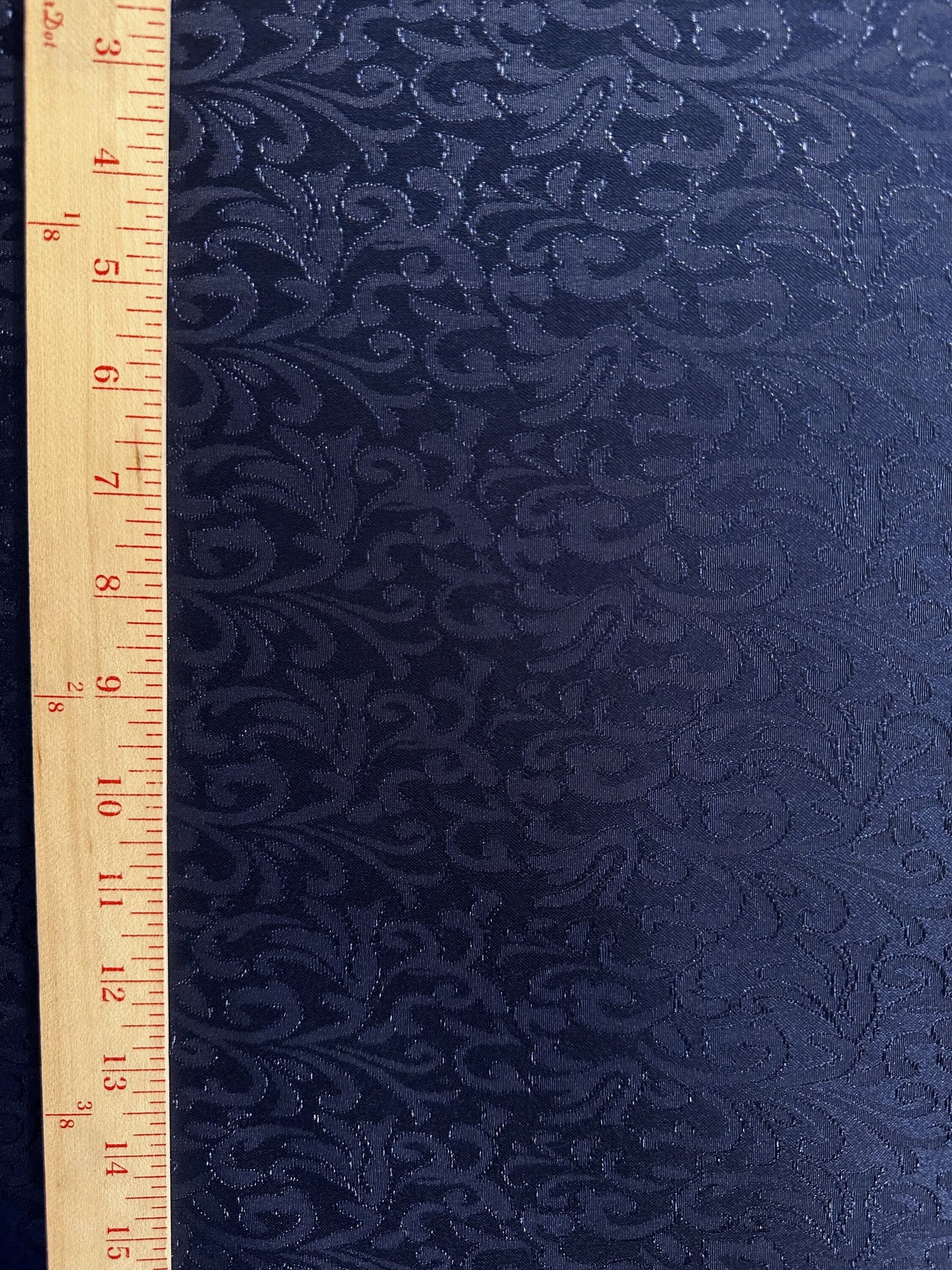 NAVY BLUE Floral Brocade Fabric (60 in.) Sold By The Yard