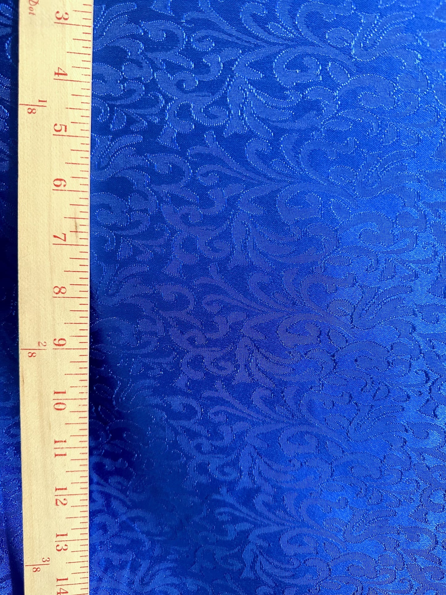 ROYAL BLUE Floral Brocade Fabric (60 in.) Sold By The Yard