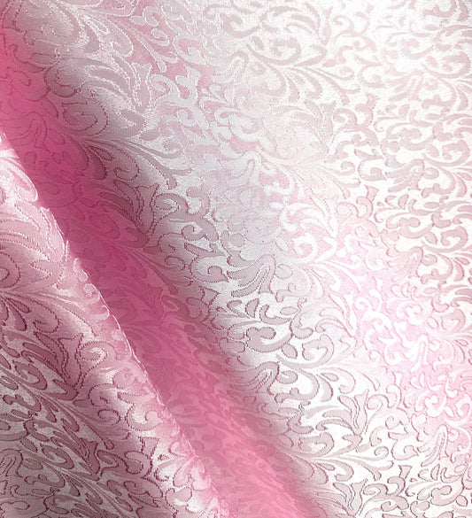 BABY PINK Floral Brocade Fabric (60 in.) Sold By The Yard