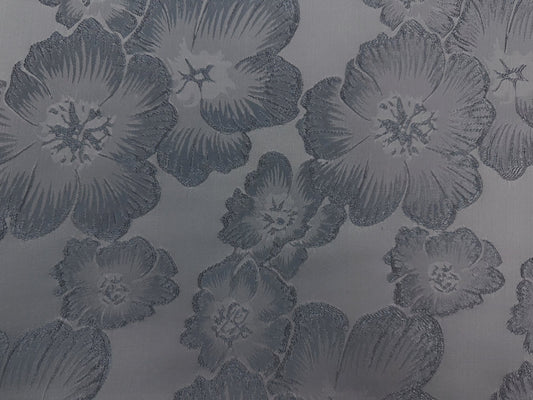 GRAY Floral Brocade Fabric (60 in.) Sold By The Yard