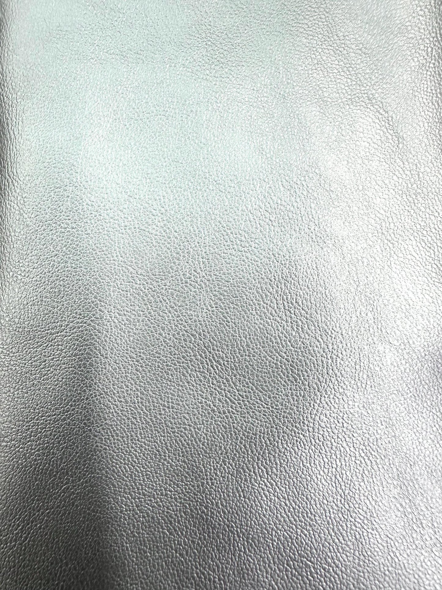 SILVER GRAY PVC Pleather Stretch Fabric (55 in.) Sold By The Yard