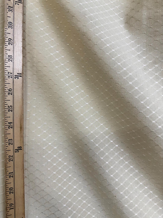 IVORY Diamond Upholstery Drapery Brocade Fabric (110 in.) Sold By The Yard