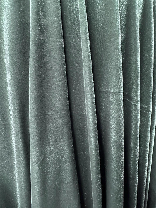 GRAY Polyester Stretch Velvet Fabric (60 in.) Sold By The Yard