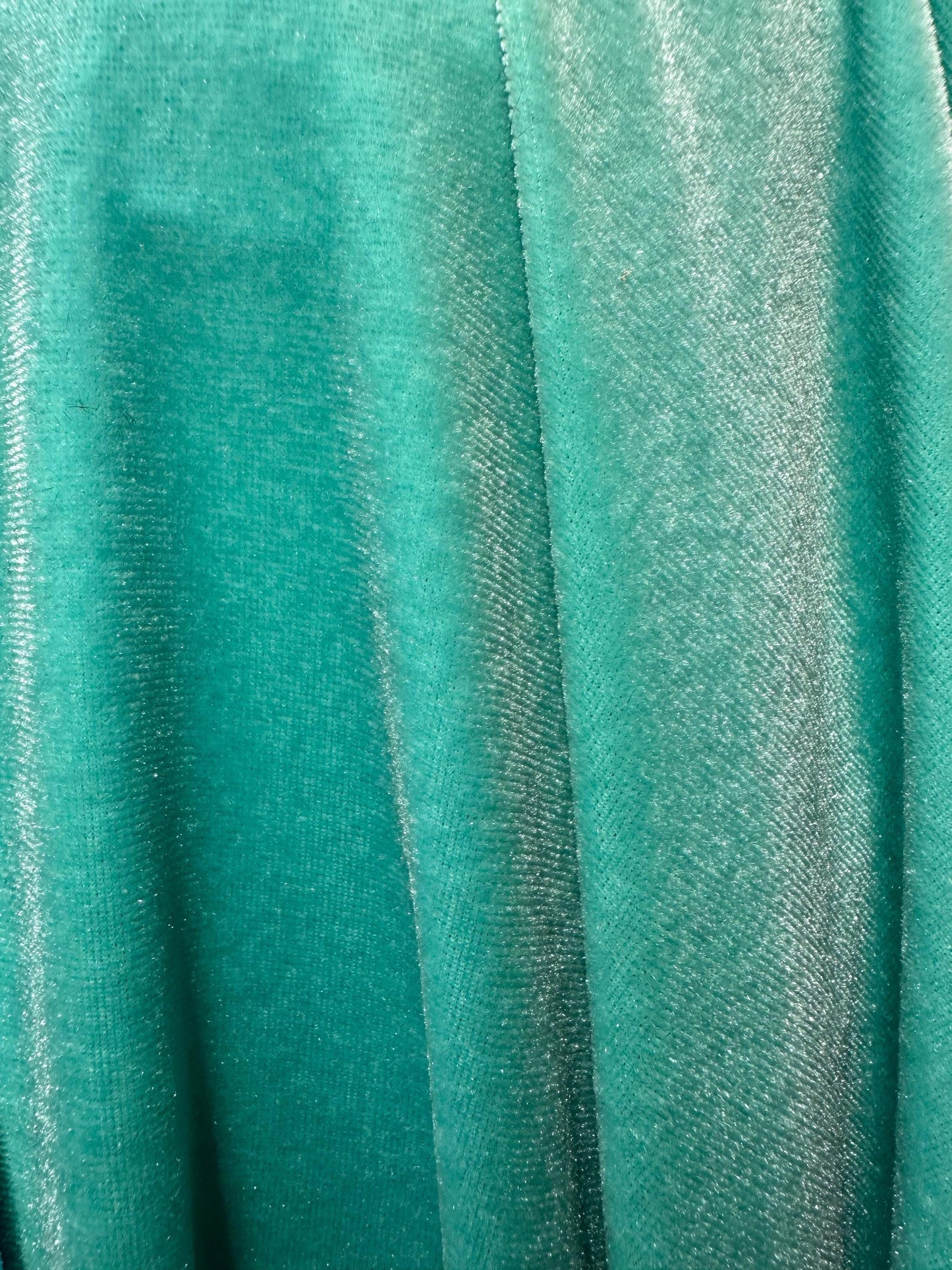 MINT BLUE Polyester Stretch Velvet Fabric (60 in.) Sold By The Yard