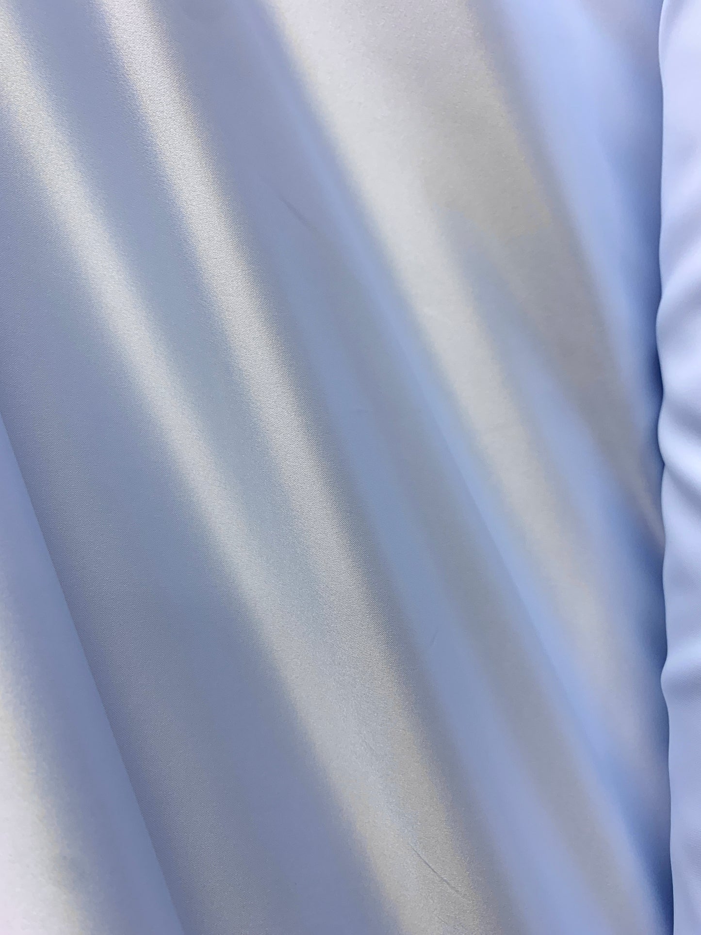 LIGHT BABY BLUE Solid 100% Polyester Mystique Satin Fabric (60 in.) Sold By The Yard